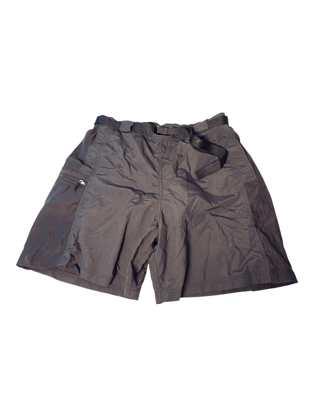 LL Bean Mens XXL Cycling Shorts Padded Mountain Bike MTB Black Belted Cargo ASV3